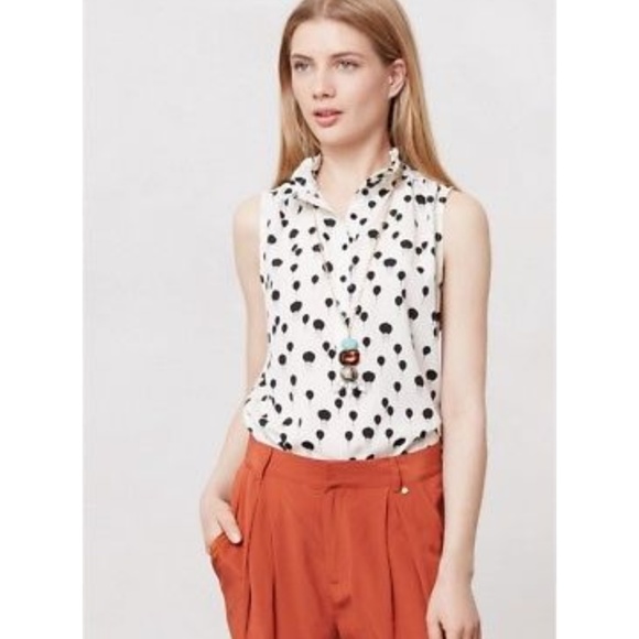 Anthropologie Tops - Anthropologie Maeve Sleeveless Balloon Blouse Top